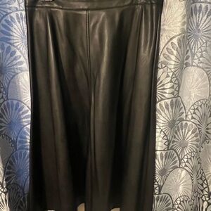 Banana Republic Black A-Line Leather Skirt